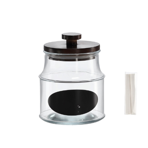 Chomik Банка 1,9 Літра З Дерев'Яною Кришкою, Етикеткою Для Написання І Крідою, IDE0710 - Home Club