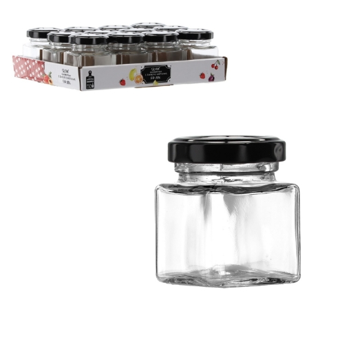 Chomik Банка 50 Мл Квадратна З Металевою Кришкою, ACE1816 - Home Club