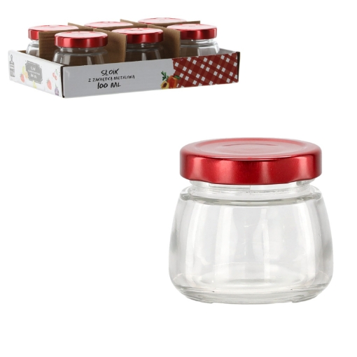 Chomik Банка 100 Мл З Червоною Металевим Кришкою, BUS2394 - Home Club