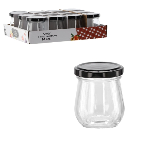 Chomik Банка объемом 80 мл с черной металлической крышкой, BUS2455 - Home Club
