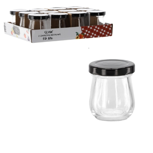 Chomik Банка 50 Мл З Чорною Металевим Кришкою, BUS2462 - Home Club