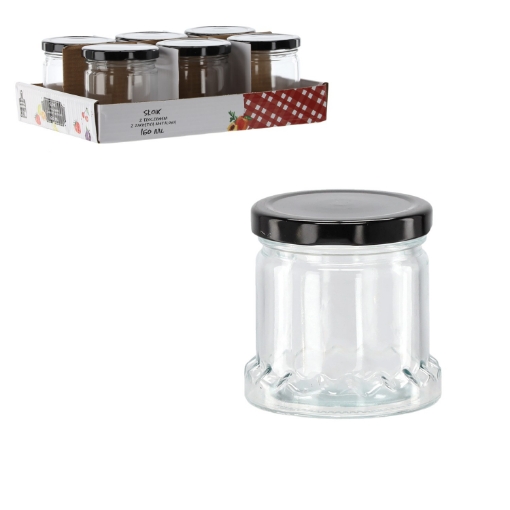 Chomik Банка 160 Мл З Тисненням І Чорною Металевим Кришкою, BUS2479 - Home Club