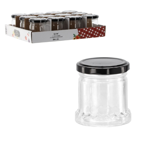 Chomik Банка 100 Мл З Тисненням І Чорною Металевим Кришкою, BUS2486 - Home Club