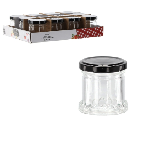 Chomik Банка 60 Мл З Тисненням І Чорною Металевим Кришкою, BUS2493 - Home Club