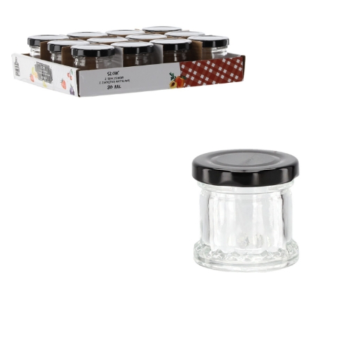 Chomik Банка 30 Мл З Тисненням І Чорною Металевим Кришкою, BUS2509 - Home Club