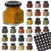 Chomik Комплект 24 квадратних банок 120 мл Fi 53 + комплект 120 наклейок зі спеціями, WYG120/53-N - Home Club, зображення 8