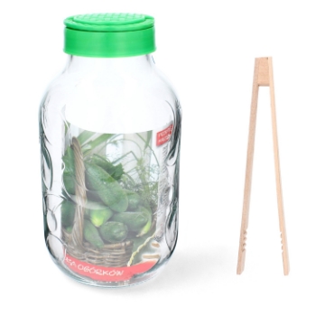 Chomik Банка 5 Л + Крышка Пластиковая + Рецепт / щипцы для фруктов, CHOM5000-O - Home Club