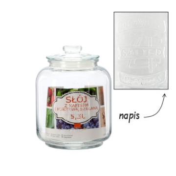 Chomik Банка объемом 5,3 л с надписью и стеклянной крышкой, IDE9839 - Home Club