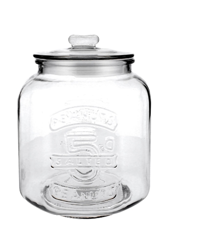 Chomik Скляна Банка 3,4 Літра З Написом І Скляною Кришкою, IDE9846 - Home Club