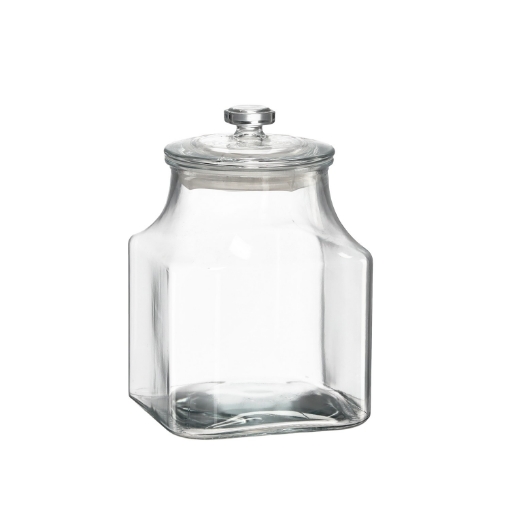 Chomik Скляна Банка 2,8 Л Квадратна З Скляною Кришкою, IDE0475 - Home Club