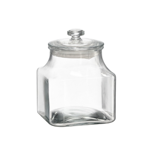 Chomik 2,4-Литровая Квадратная Банка С Стеклянной Крышкой, IDE0482 - Home Club