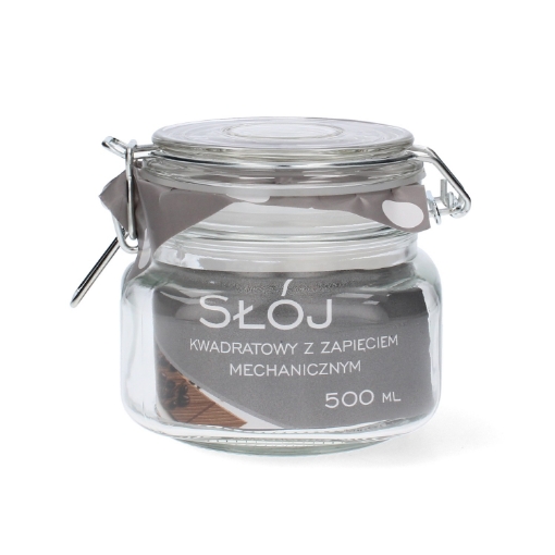 Chomik Квадратная банка объемом 0,5 л с механической застежкой, IDE8476 - Home Club