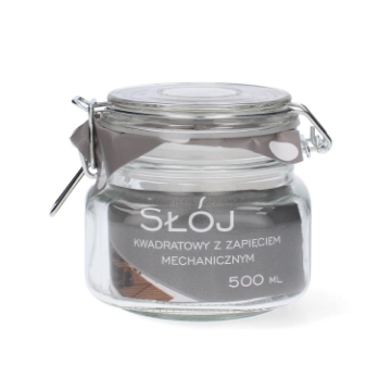 Chomik Квадратная банка объемом 0,5 л с механической застежкой, IDE8476 - Home Club
