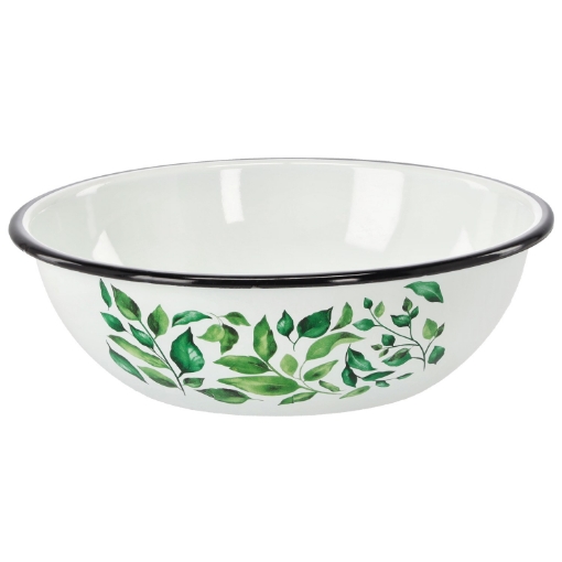 Chomik Эмалированная Миска 2,5 Л 24,5 См Белый Фикус, EMA9082 - Home Club