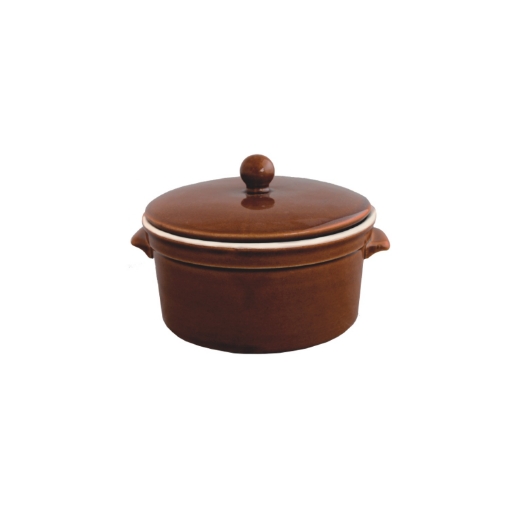 Chomik Керамічний Казан 0,5 Л, Брунатний, З Кришкою, RUI3095 - Home Club