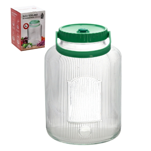 Chomik Стеклянная Банка Для Квашения / Ферментации 8 Л, IBO9852 - Home Club
