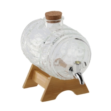 Chomik Баррель объемом 1,5 л на деревянной подставке с краном, ZIX5711 - Home Club