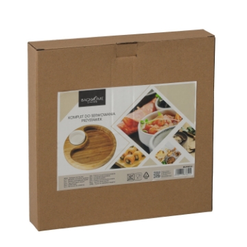 Chomik Кпл. Для Подачи Закусок — Круглый Поднос С Миской 25 x 3,5 См, MUT6514 - Home Club