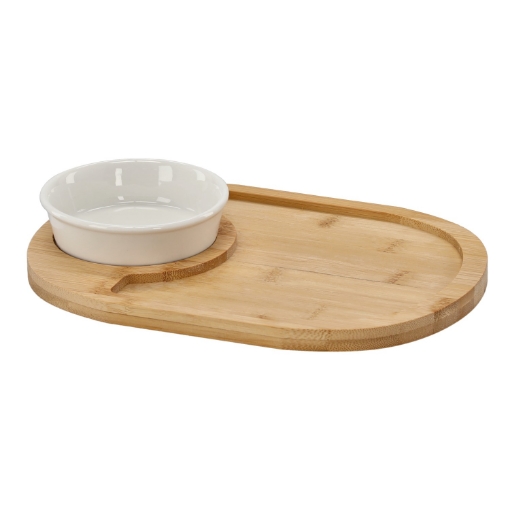 Chomik Кпл. Для Подачи Закусок — Овальная Поднос С Миской 28 X 21 X 4 См, MUT6521 - Home Club