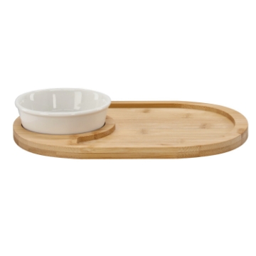 Chomik Кпл. Для Подачи Закусок — Овальная Поднос С Миской 28 X 21 X 4 См, MUT6521 - Home Club