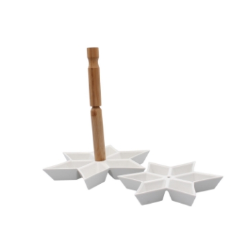 Chomik Двухъярусная тарелка для закусок в форме звезды, MUT6682 - Home Club