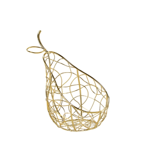 Chomik Металлическая Корзина Золотая - Грушка 13,4 x 9,8 x 14,3 См, GOT1412 - Home Club