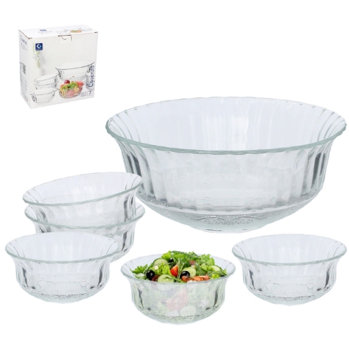 Chomik Кпл. 7 Скляних Салатних Мисок (1 x 20 См + 6 X 11,6 См) Cosenza, IND5419 - Home Club