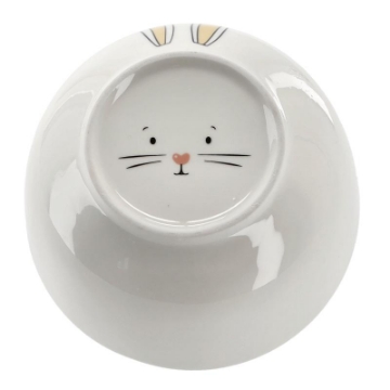 Chomik Порцелянова Кулька 480 Мл Вуха Кролика З Ротком На Дні, LIL7864 - Home Club