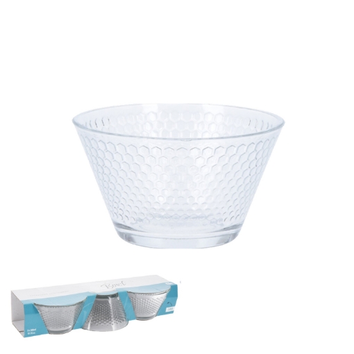 Chomik Набір З 3 Скляних Мисок, AMS5299 - Home Club