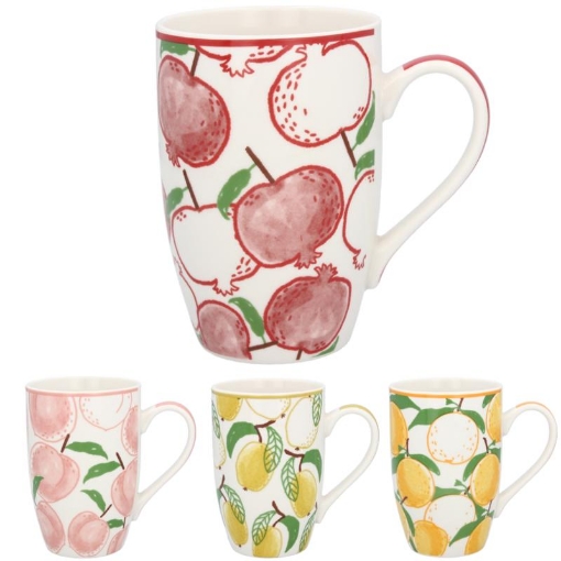 Chomik Фарфоровая Чашка 490 Мл «Фрукты», LIL5220 - Home Club