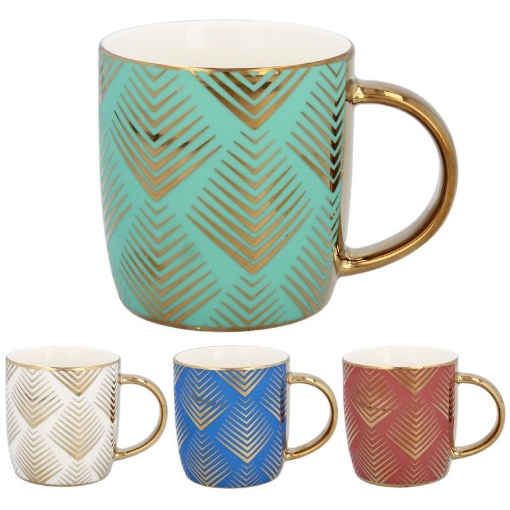 Chomik Фарфоровый Кубок 360 Мл С Золотым Узором, Разноцветный, LIL6226 - Home Club