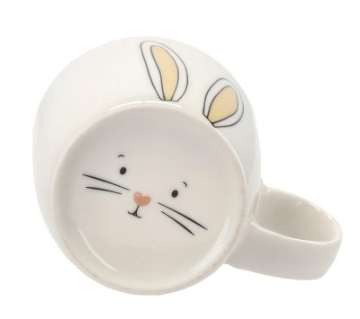 Chomik Фарфоровый Кубок 270 Мл С Ушками В Виде Лайка На Дне, LIL7888 - Home Club