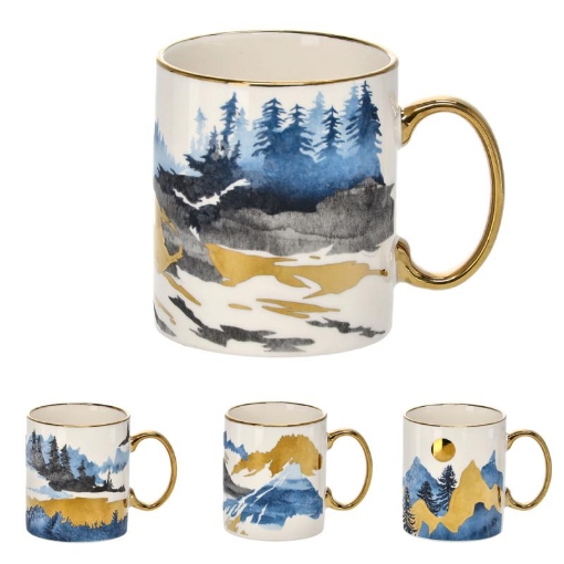 Chomik Фарфоровая Чашка 435 Мл Горы Микс Дизайнов, LIL7970 - Home Club