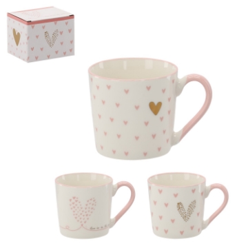 Chomik Фарфоровая Чашка 390 Мл Сердечка, Различные Дизайны, LIL6088 - Home Club