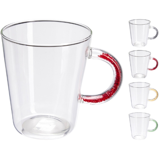 Chomik Стеклянная чашка с цветной ручкой, AMS1891 - Home Club