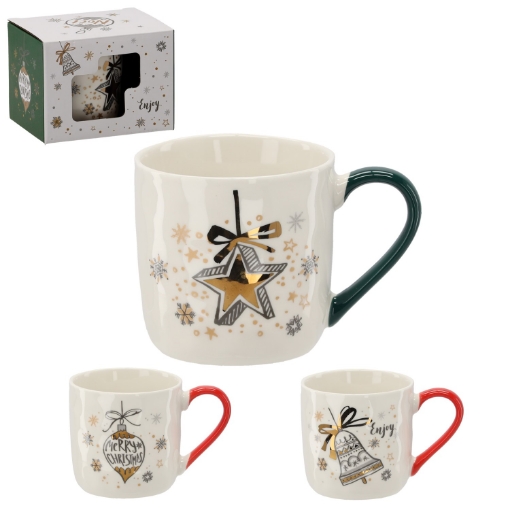 Chomik Фарфоровая Чашка 320 Мл С Различными Рождественскими Узорами, LIL1865 - Home Club
