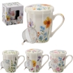 Chomik Фарфоровый Кубок С Заварником И Крышкой 340 Мл, С Комбинацией Цветных Узоров, LIL1902 - Home Club