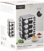 Chomik Квадратная приправа 15,5 x 15,5 x 24 см, 16 банок, черно-серебристая, NIW9134 - Home Club, изображение 10