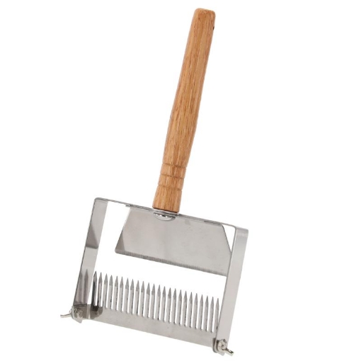Chomik Нержавеющий Медовый Скребок С Деревянной Ручкой 25 x 13 См, BEE2687 - Home Club