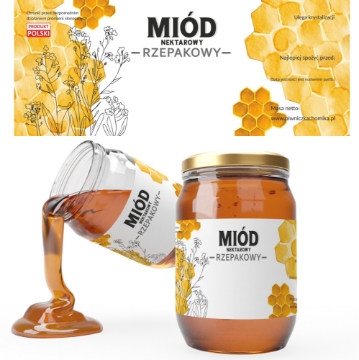 Chomik 100 этикеток для меда рапсового 154 x 60 мм, BEE8177 - Home Club