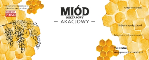 Chomik Kpl. 100 Етикеток Мед Нектаровий Акацієвий 154 x 60 Мм, BEE8191 - Home Club