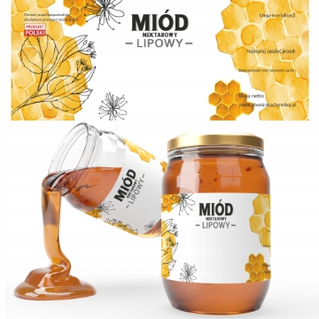 Chomik 100 этикеток «Мед липовый нектарный» 154 x 60 мм, BEE8207 - Home Club