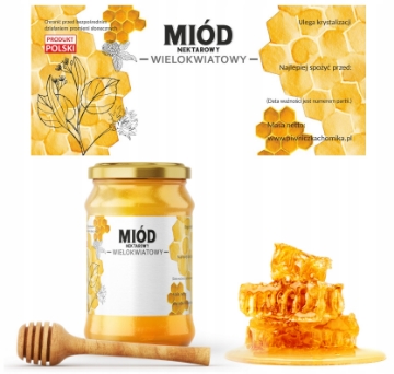 Chomik 100 этикеток «Мёд нектарный многоцветковый» 116 x 50 мм, BEE8245 - Home Club