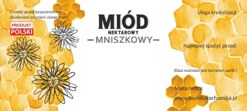 Chomik 100 этикеток «Мед нектарный одуванчиковый» 116 x 50 мм, BEE8269 - Home Club