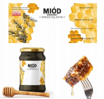 Chomik 100 этикеток «Мед ротовой» — «Ротовой иглолистный» 116 x 50 мм, BEE8306 - Home Club