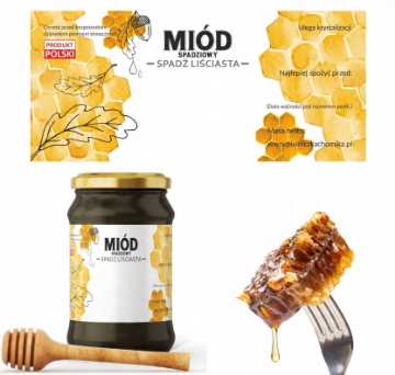 Chomik 100 этикеток для меда родового - родовой листовой 116 x 50 мм, BEE8313 - Home Club