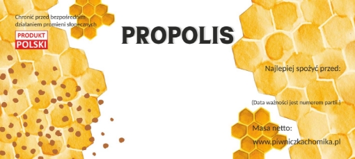 Chomik Kpl. 100 Етикеток Прополіс 116 x 50 Мм, BEE8337 - Home Club