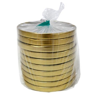 Chomik Kpl. 10 Крышек Fi 82 4Z Золотые, CAP10Z824 - Home Club