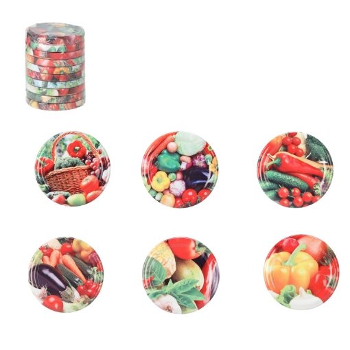 Chomik Kpl. 10 Крышек Fi 66 Овощи Микс /008/, CAPL66KPL008 - Home Club