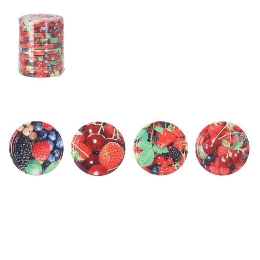 Chomik Kpl. 10 Крышек Fi 66 Фрукты Микс 3 /082/, CAPL66KPL082 - Home Club